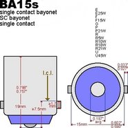 BA15s Enkele pin