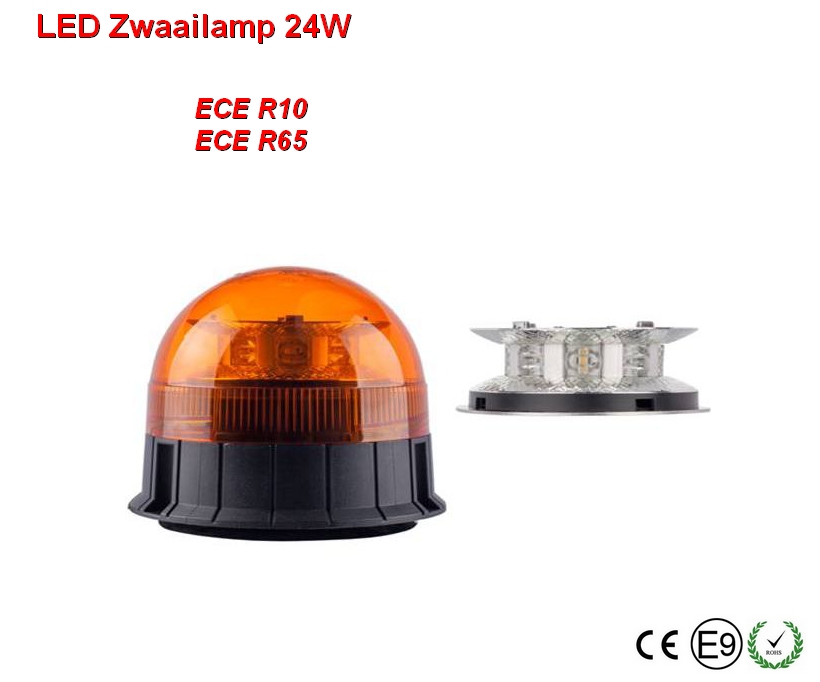 LED Zwaailamp 24w Oranje ECE/R65