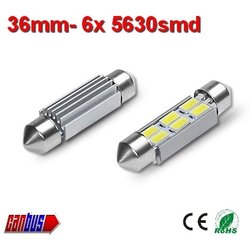 2x 12v Canbus led 36mm 6 x 5630smd- 190 lumen