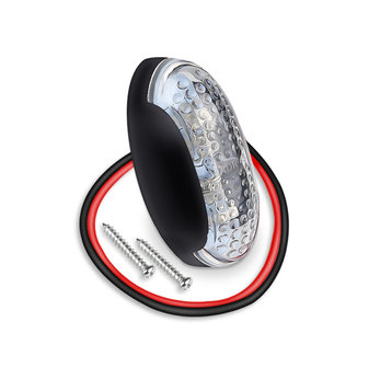 Led sidemarker contourverlichting 4led 12/24V Rood helder glas