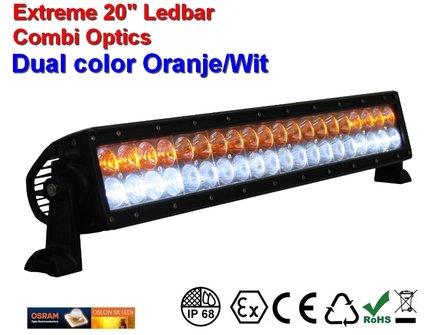 Extreme 20 inch All weather ledbar 120w Combi AR Optics - Wit-Oranje