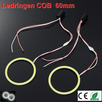 2 Ledringen COB 90mm Cool-wit