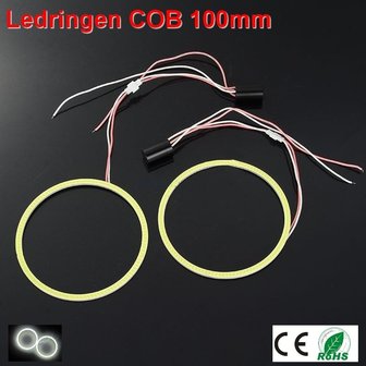 2 Ledringen COB 100mm Cool-wit