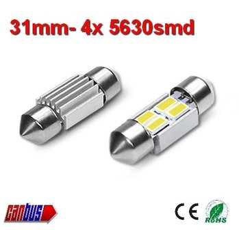 2x 12v Canbus 31mm 4 x 5630smd- 125 lumen