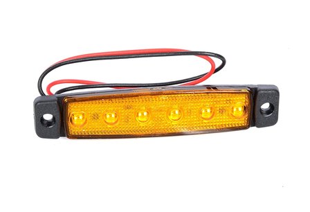 24V LED zijmarkering 6 led Oranje