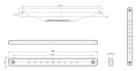 LED interieur-binnenverlichting 12Volt 24cm met sensor