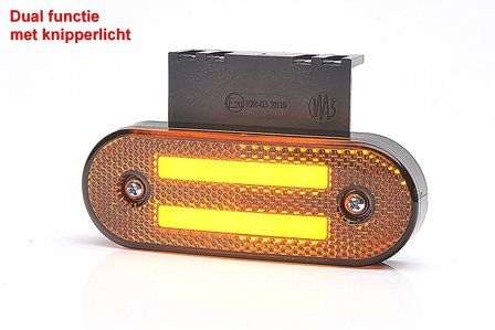 Neonled dual stripe contourverlichting 12v/24v Oranje met knipperlicht E9 SAE keur