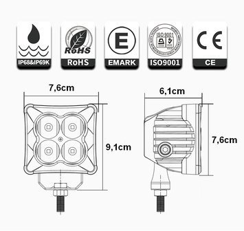 Extreme 20w Led verstraler AR Optics - 2800 lumen