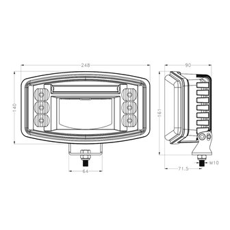 Led verstraler 60watt + DRL  ECE-R112 gekeurd