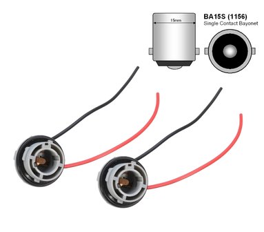 2 Lamphouders  1156 - BA15s