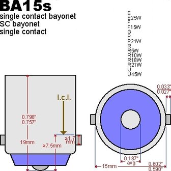 2 Lamphouders  1156 - BA15s