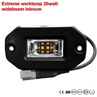 Extreme 2inch 20w LED-werklamp inbouw scene 120graden