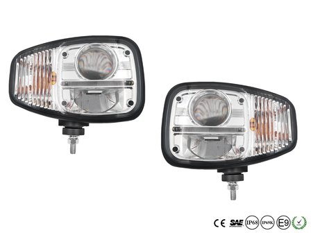 Set Led koplampen opbouw 82w dim-grootlicht-richtinaanwijzerl en DRL E-keur