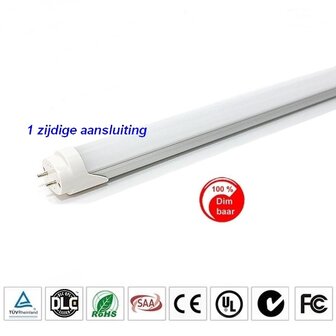 LED TL buis, dimbaar, 150cm Warm-wit 1 zijdige aansluiting