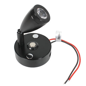 12/24v LED Leeslamp 3 watt met TOUCH Dimmer en USB voor caravan/camper/boot zwart