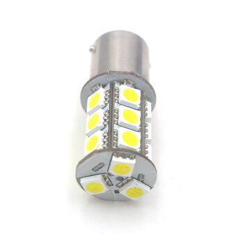 2x BAY15d-18x5050smd- Wit 10-36v duplo (combinatie achter- en remlicht)