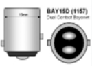 2x BAY15d-18x5050smd- Wit 10-36v duplo (combinatie achter- en remlicht)