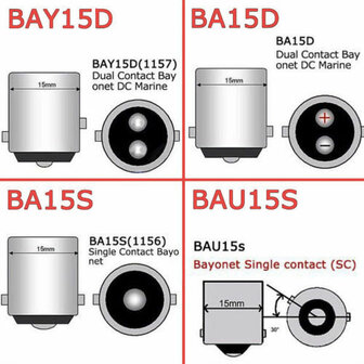 2 Lamphouders  1156 - BAU15s