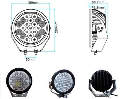 Extreme Led verstraler 63w Combi AR Optics - 6.000 lumen