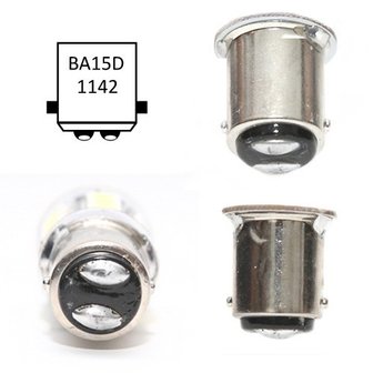 2 x BA15d-18x2835smd- Warm-Wit 10-30v Navigatie