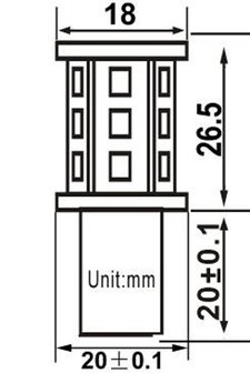 2 x BAY15d-18x2835smd- Warm-Wit 10-36v Navigatie