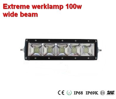 Extreme 10inch 100w LED-werklamp scene 120graden