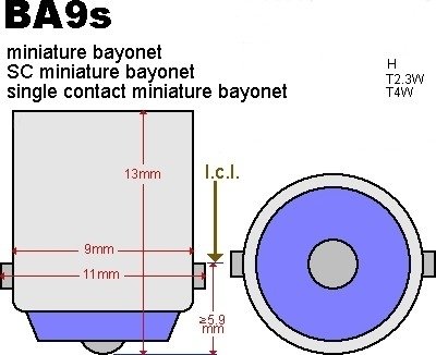 2x  ba9s -20-3014 SMD Canbus 380lumen