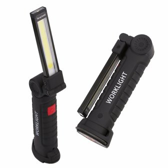 Oplaadbare 4in1 mini-werklamp COB 5w - 2000lumen