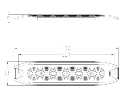 Led flitser 18W Oranje R65-ECE R10 Slim