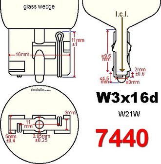 7440- ledlamp met 2835SMD - 950lumen