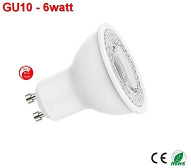 GU10 dimbare ledspot (wit) 6w Natural-wit