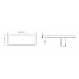 LED contourverlichting 12v/24v Oranje  SAE keur