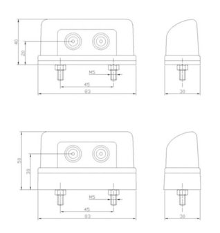 LED kentekenverlichting 12/24Volt E9-keur IP68