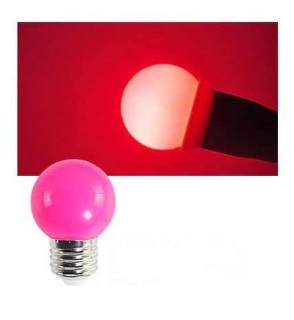 E27 Party ledlamp 1,5 watt roze Mini IP65