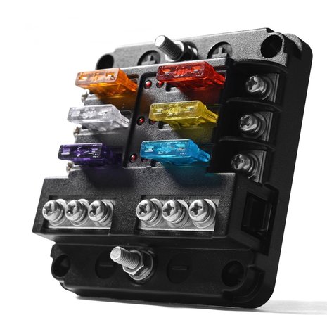 Luxe zekeringhouder 6 met led indicator