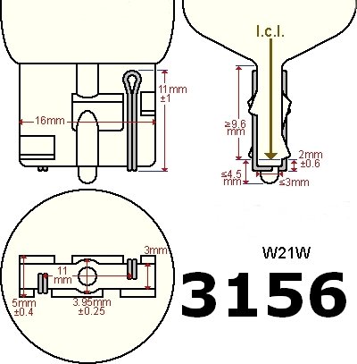 2x 3156-W120 CREE - Canbus 12/24V