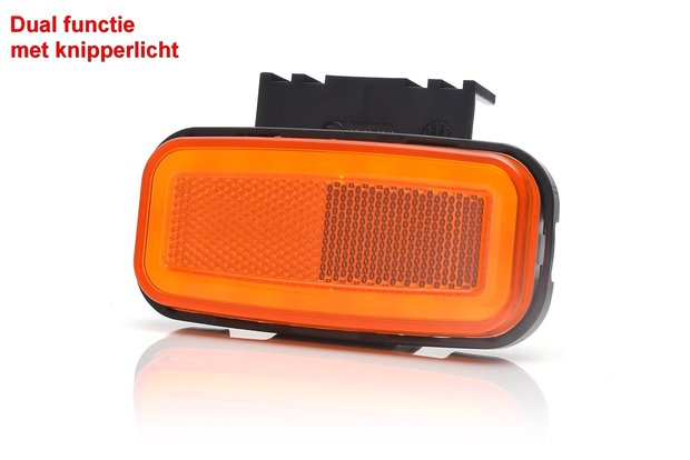 Neonled dual contourverlichting 12v/24v Oranje met knipperlicht E9 SAE keur