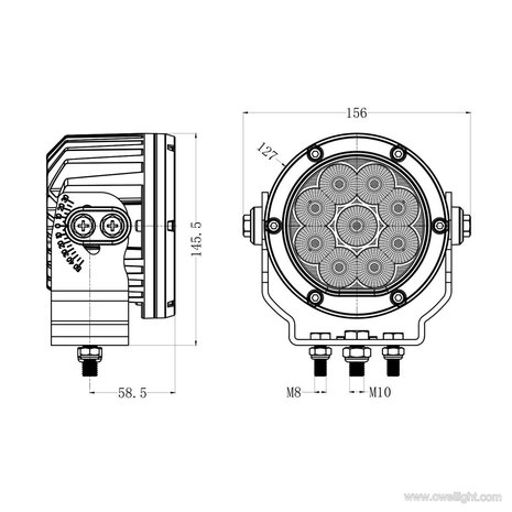 Heavy duty Industry 90w Ronde Led werklamp - 7650 lumen 