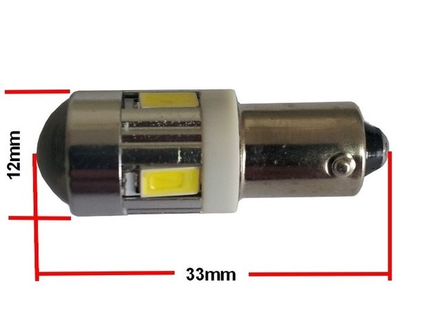 2x -bax9s-6-5630 SMD wit 320lumen