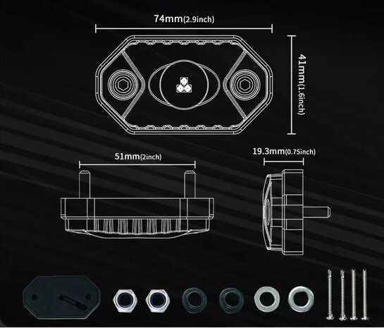 Extreme 2inch 15w LED-werklamp inbouw 