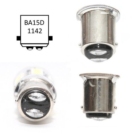 2 x BA15d-18x2835smd- Cool-Wit 10-30v Navigatie