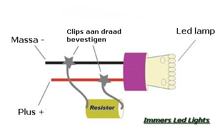 2 Resistors 25W 25 Ohm voor 12Volt LED lampen