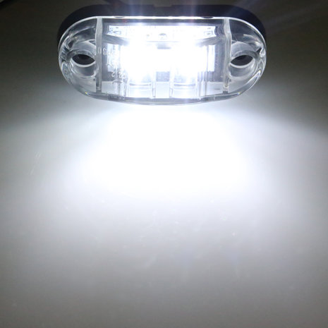 Led sidemarker contourverlichting 2led 12/24V wit