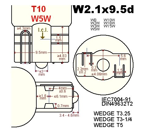 2x -T10 led lamp  met 6 x 5630smd  Wit 10 tot 36Volt