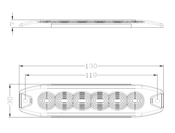 Led flitser 18W Oranje R65-ECE R10 Slim