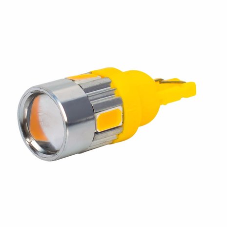 2x -T10 led lamp  met 6 x 5630smd  Oranje 10 tot 36Volt