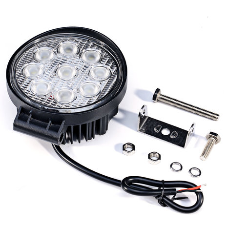 LED werklamp rond 27watt Lens: 60gr 2200lumen