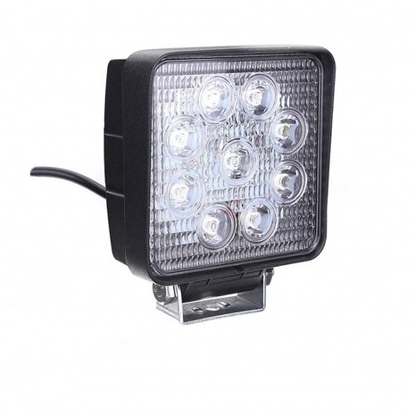 LED werklamp vierkant 27watt Lens: 60gr 2200lumen