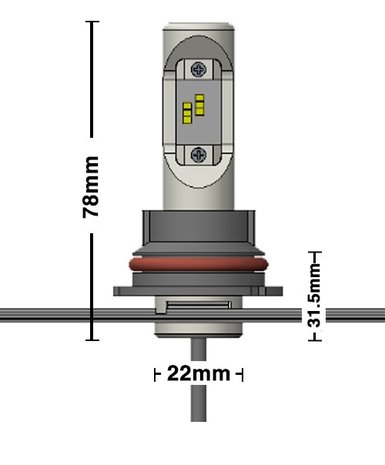 HB5 / 9007 Set Led G10 koplampen set 8.000 lumen copperflex