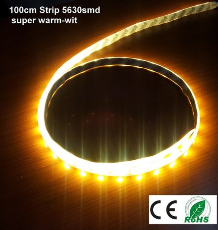 100cm LEDstrip Extra Warm-wit 60-5630smd 12watt -IP65 -1000 lumen
